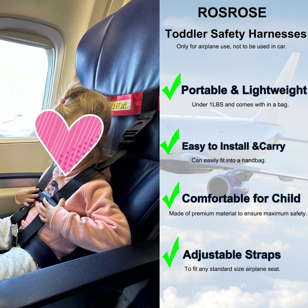 ROSROSE harness being easily installed over a plane seat for quick setup