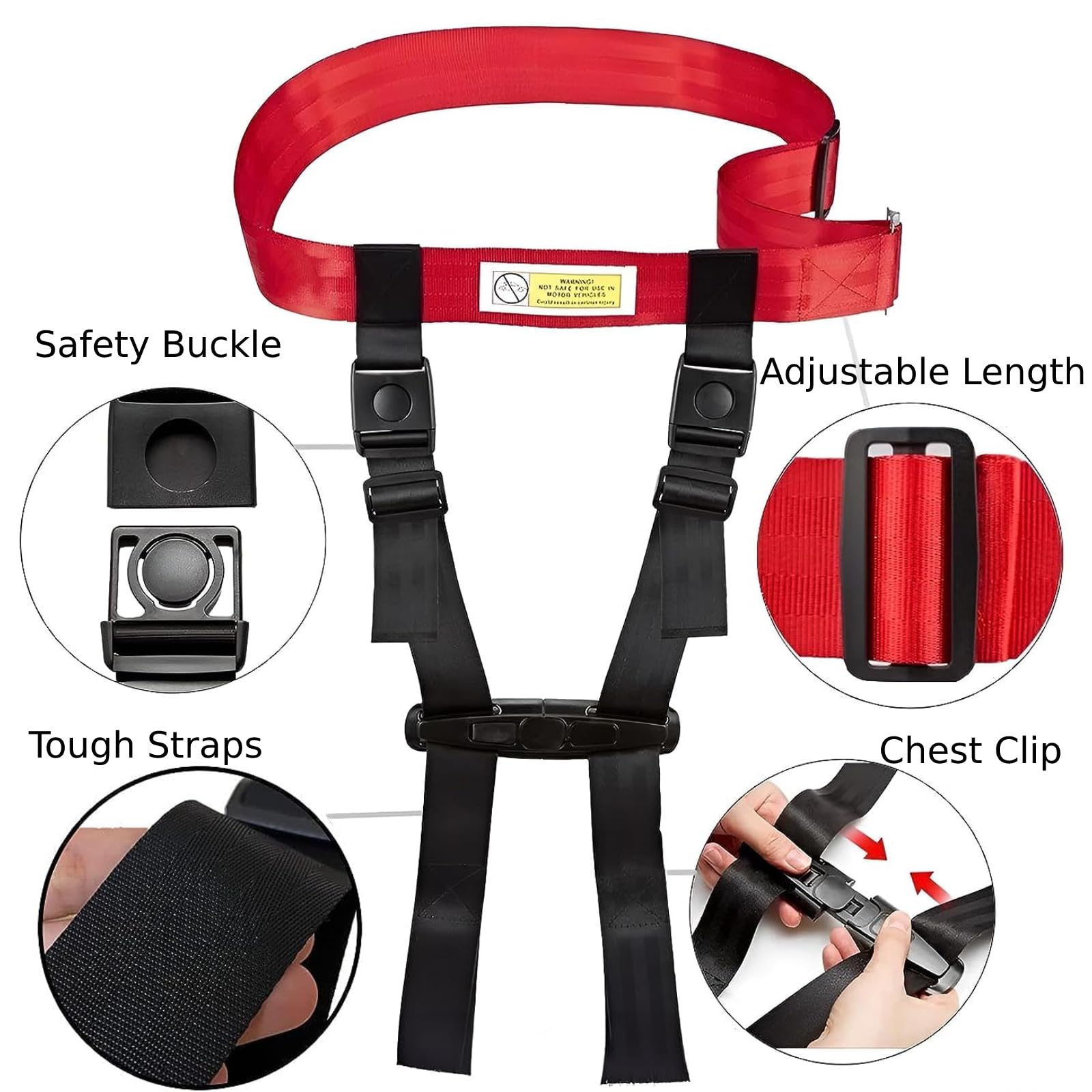 ROSROSE universal-fit toddler harness adapting to most 1-5 year old travelers