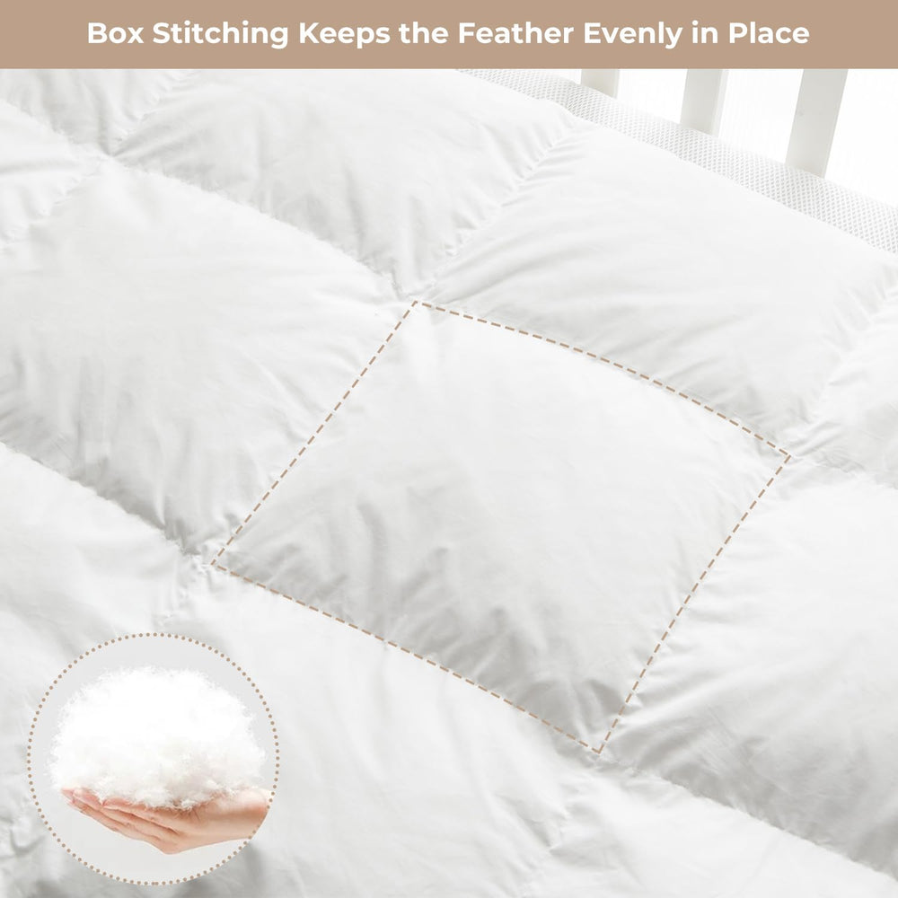 ROSE FEATHER box stitching detail holds fill in place