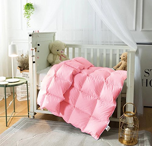 ROSE FEATHER goose down comforter fabric close-up, organic cotton cover texture