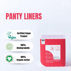ROSE unscented panty liner fragrance-free for sensitive skin