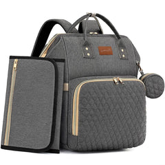 ROSEGIN Baby Diaper Bag Backpack front view highlights roomy layout for easy on-the-go organization.