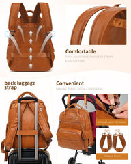 Durable, reinforced zippers and stitching on the ROSEGIN backpack
