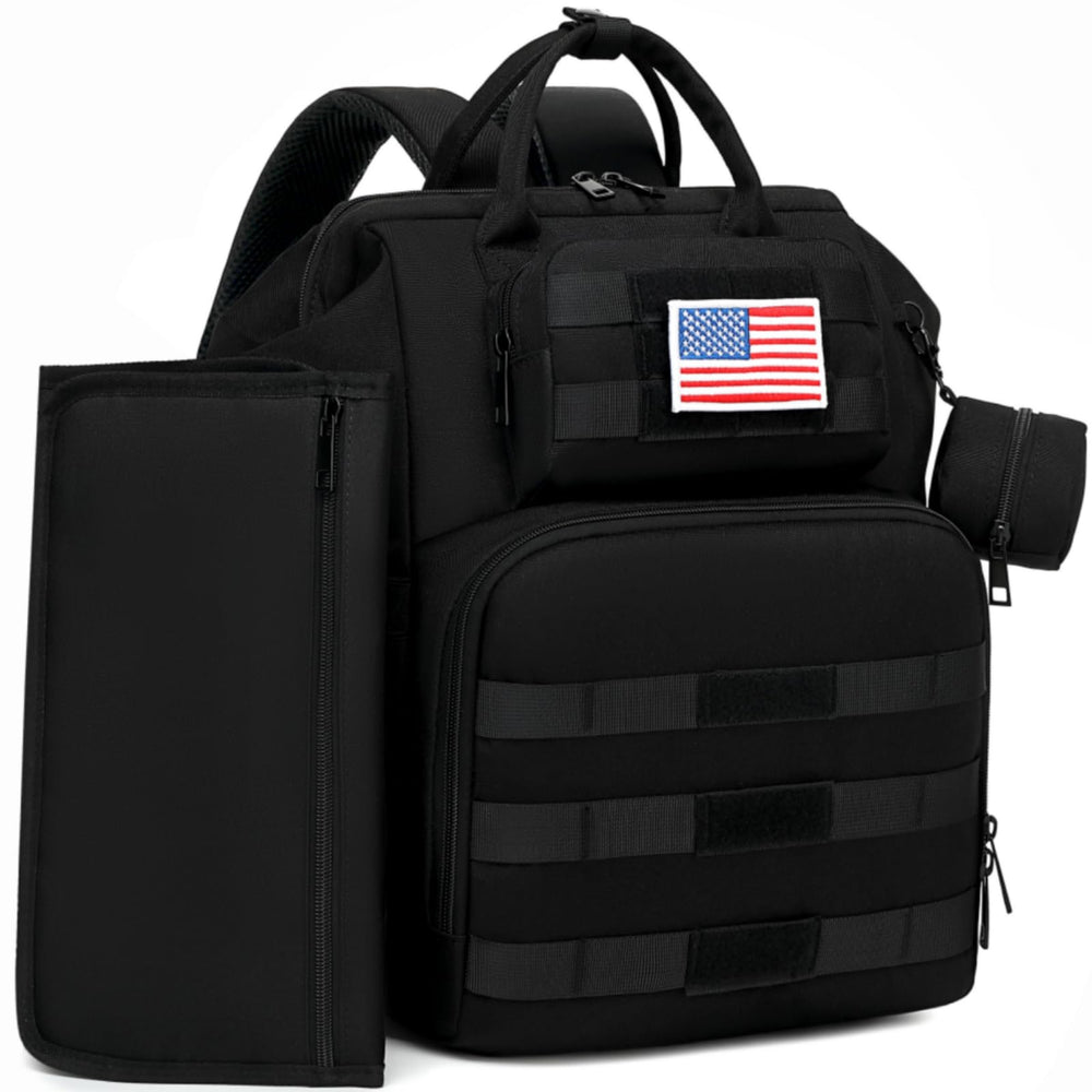 ROSEGIN diaper bag backpack with 35L capacity and organized pockets for easy packing.