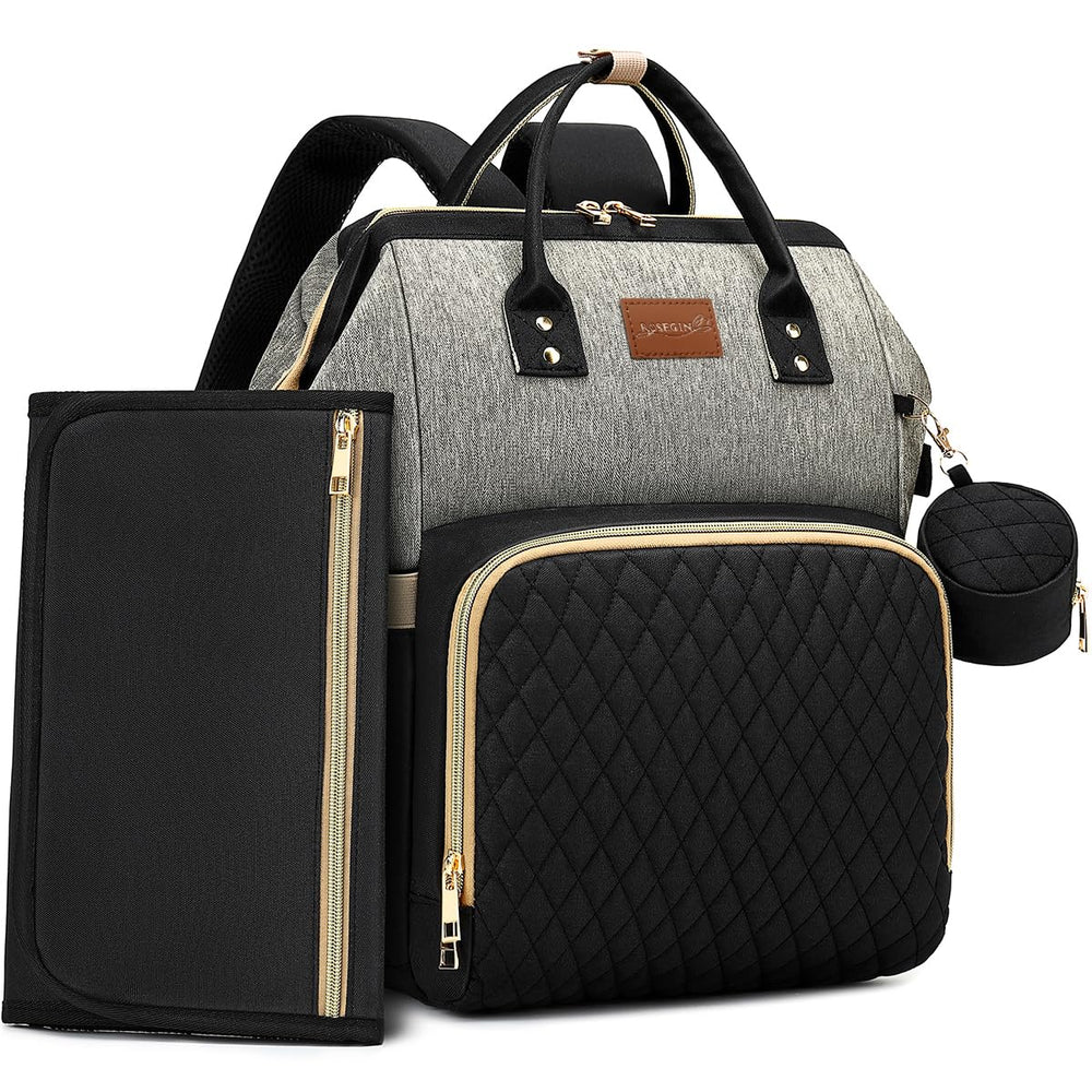 ROSEGIN diaper bag backpack design offers spacious organization for busy parents.