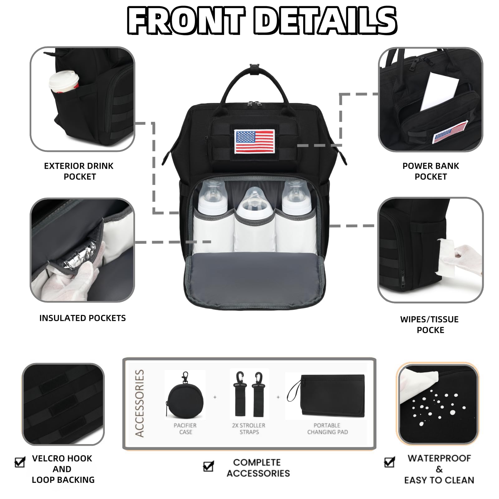 ROSEGIN detachable pacifier case helps keep small items organized.