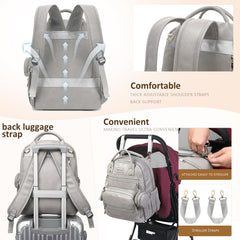 ROSEGIN vegan leather with insulated bottle pockets supports on-the-go feeding