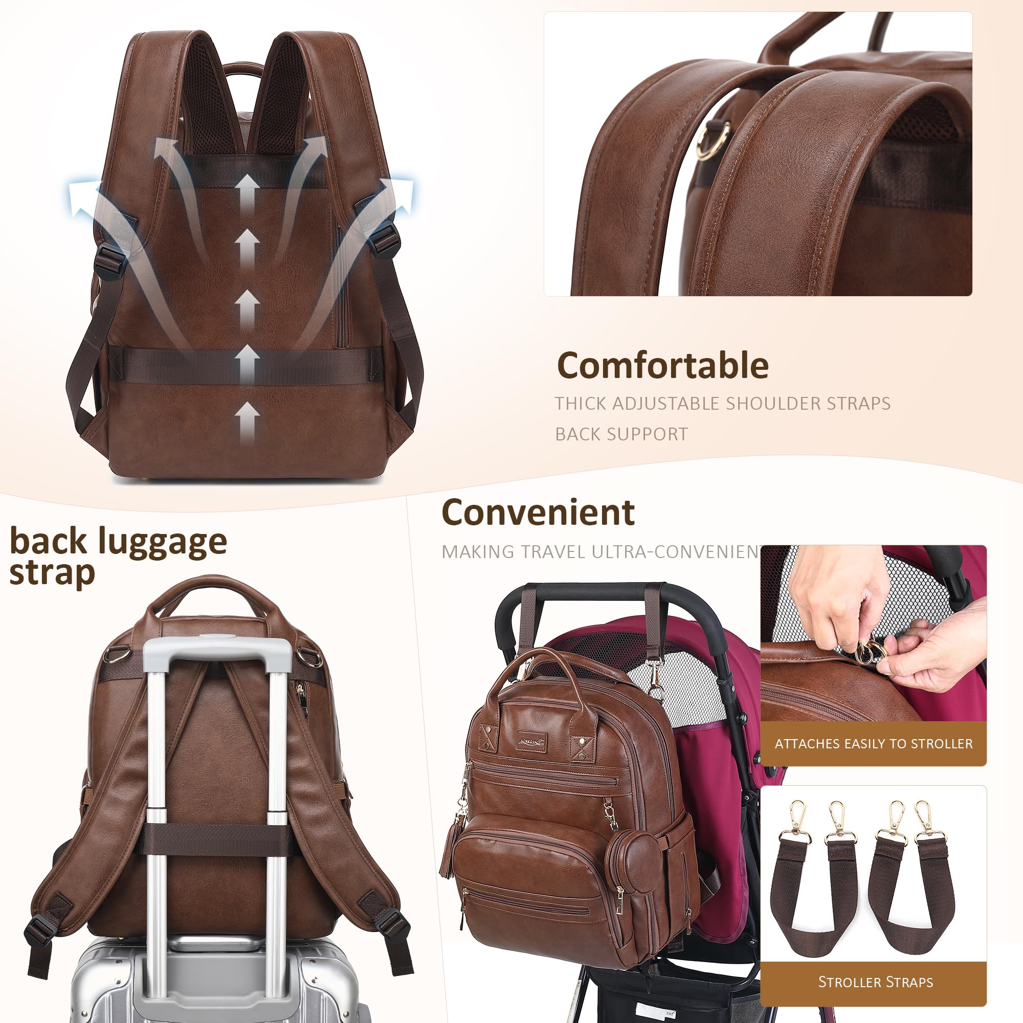 ROSEGIN 20-pocket pro organizer keeps baby essentials neatly sorted.