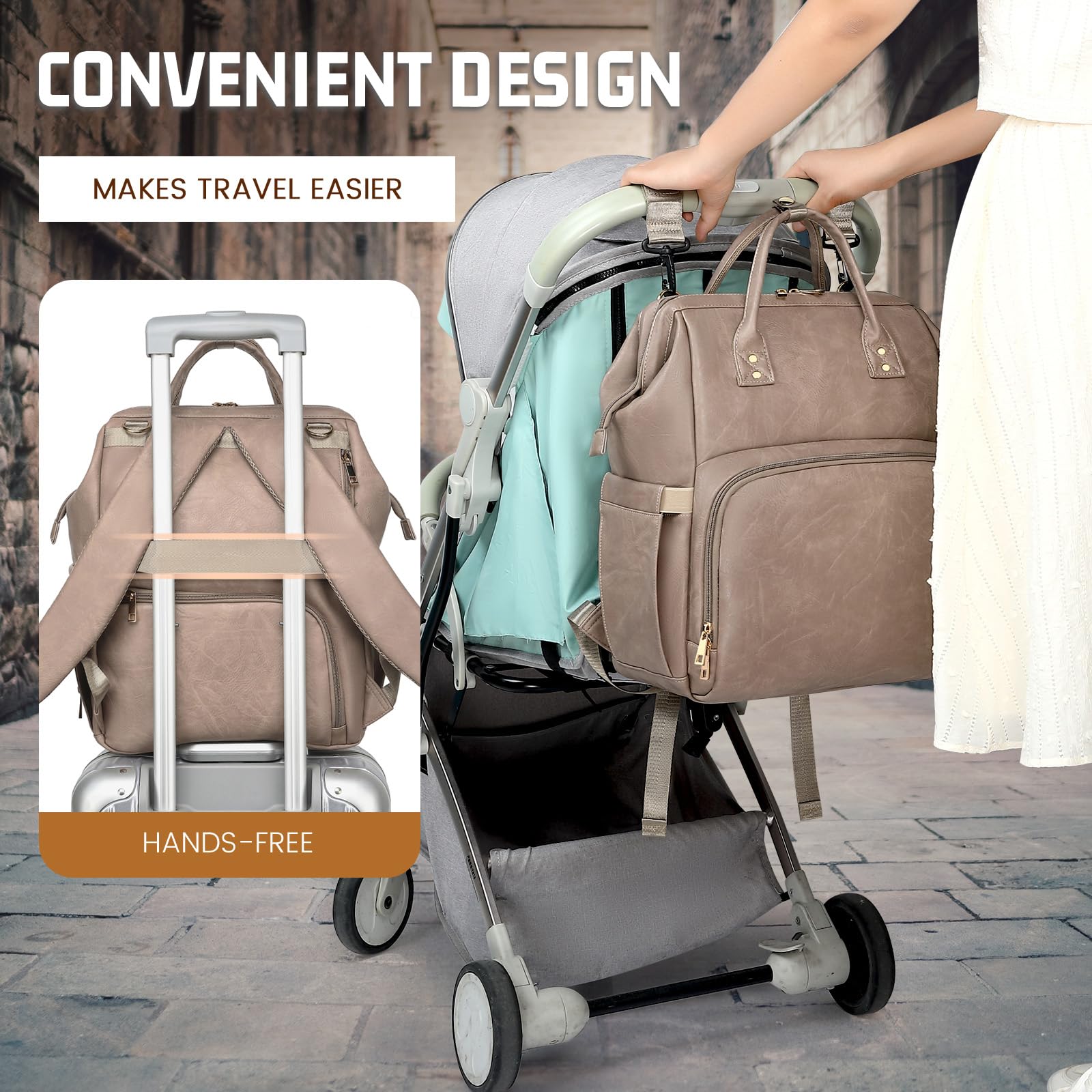 ROSEGIN foldable changing mat folded for compact travel packing.