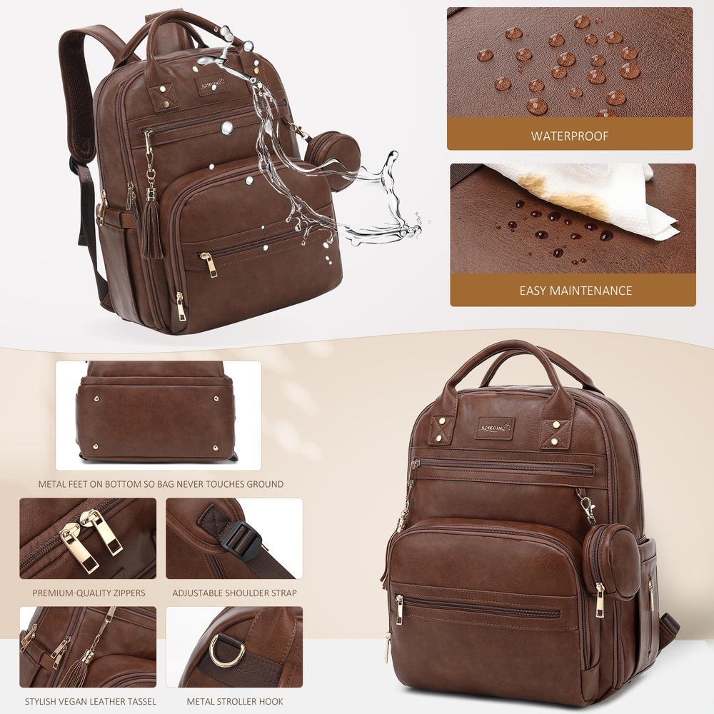 ROSEGIN stroller straps keep bag accessible for hands-free outings.