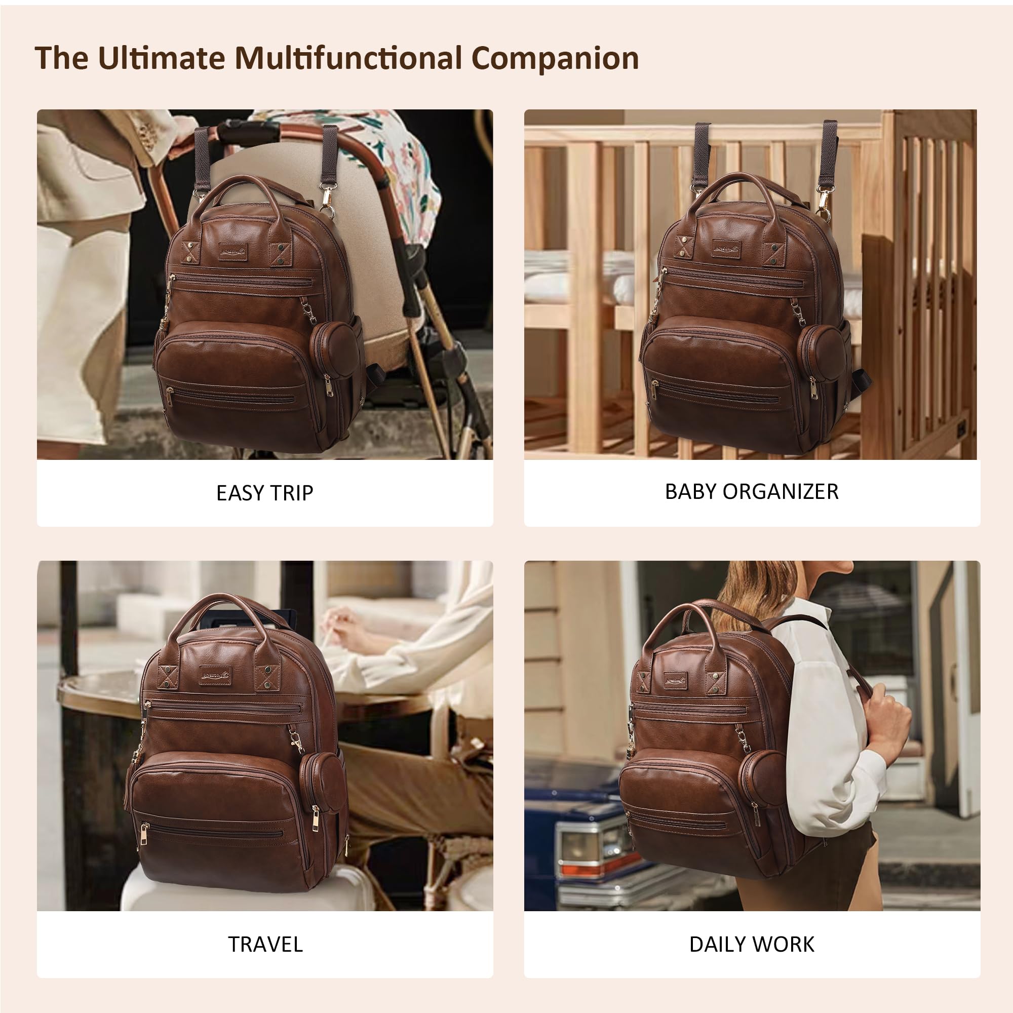 ROSEGIN odor-free vegan leather cleans easily after adventures.