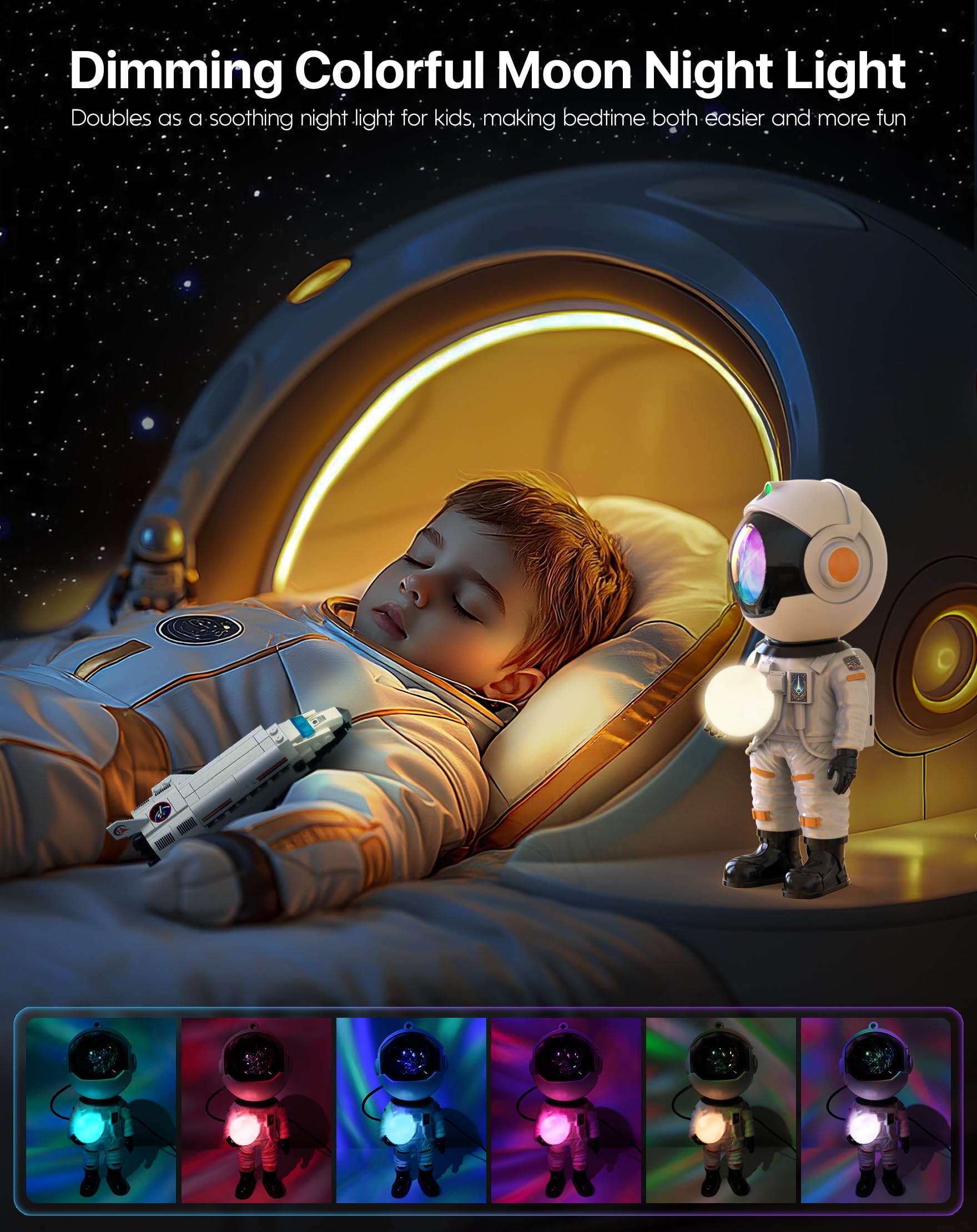 Rossetta Moon Lamp dimmable companion for soothing night lighting.