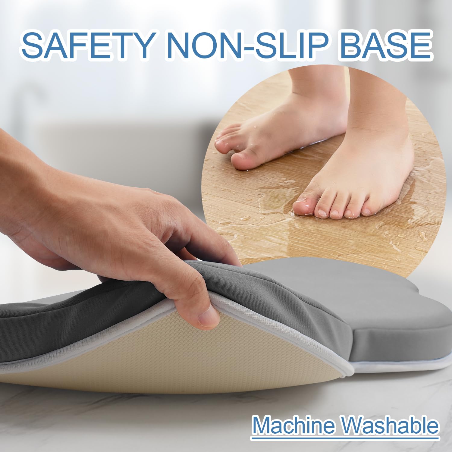 Roslim machine washable material allows easy cleanup after bath time.