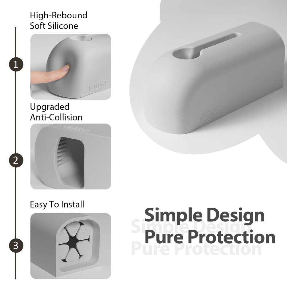 Roslim soft silicone bath spout cover provides universal fit and cushioning for toddlers.