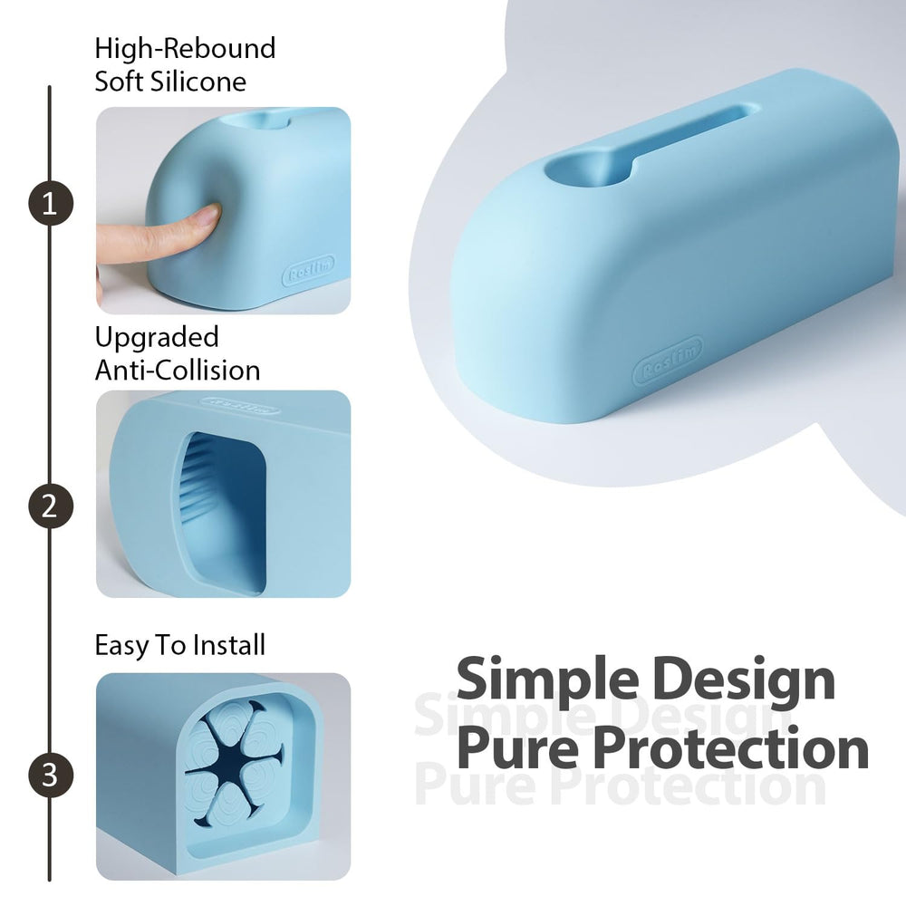 Roslim soft silicone spout cover fits most taps for safer baths.
