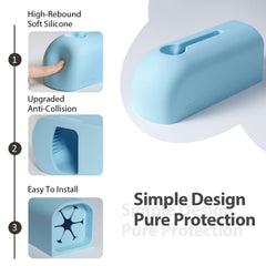 Roslim soft silicone spout cover fits most taps for safer baths.