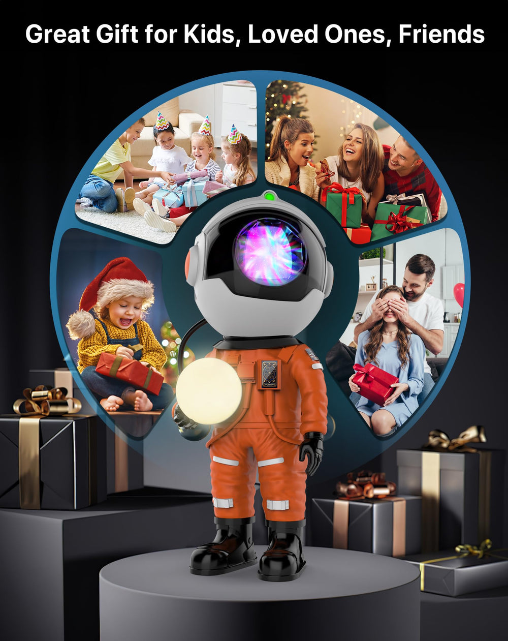 Rossetta gift-ready spaceman projector packaging ideal for gifting