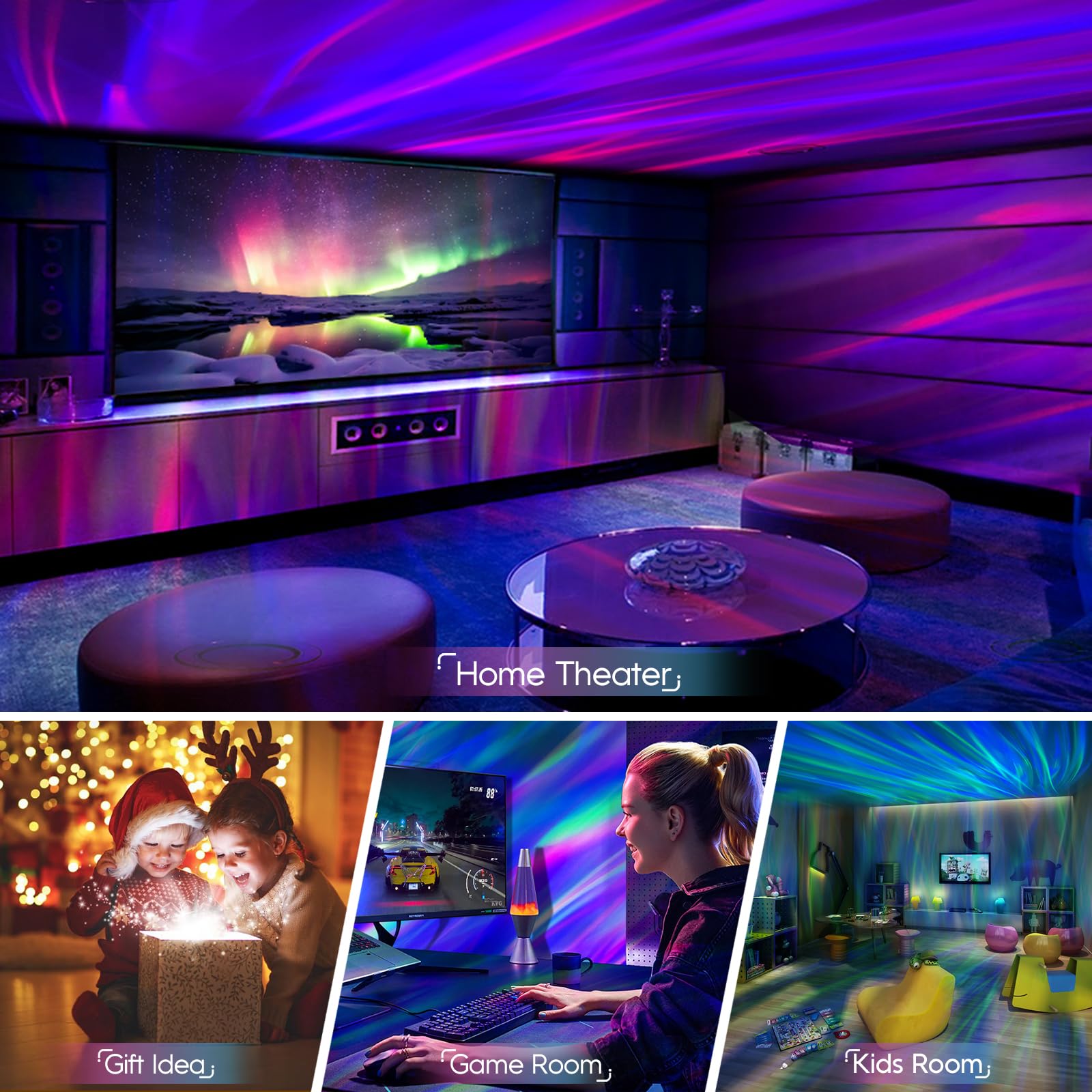 Rossetta room decor galaxy projector enhances bedrooms and living spaces with celestial charm.