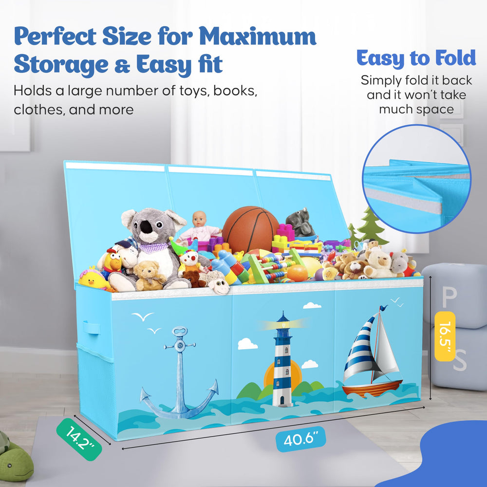 Rossoff ocean theme toy box adds playful blue decor