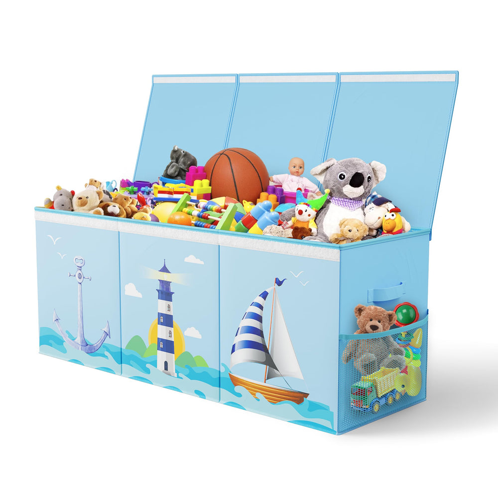 Rossoff toy storage with lid, showcasing extra large capacity for kids' rooms