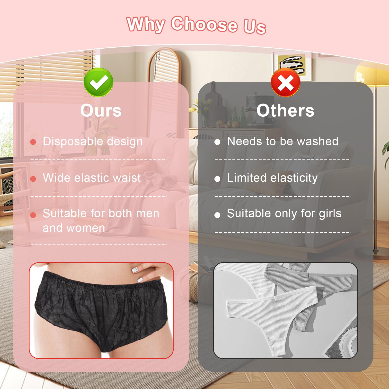 Rosvola one-size disposable underwear adapts to different body shapes