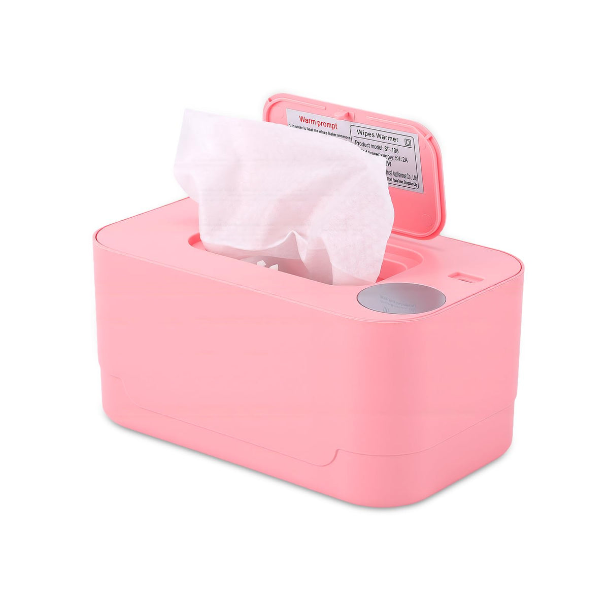 Rosvola wipe warmer front view showing compact design for busy parents