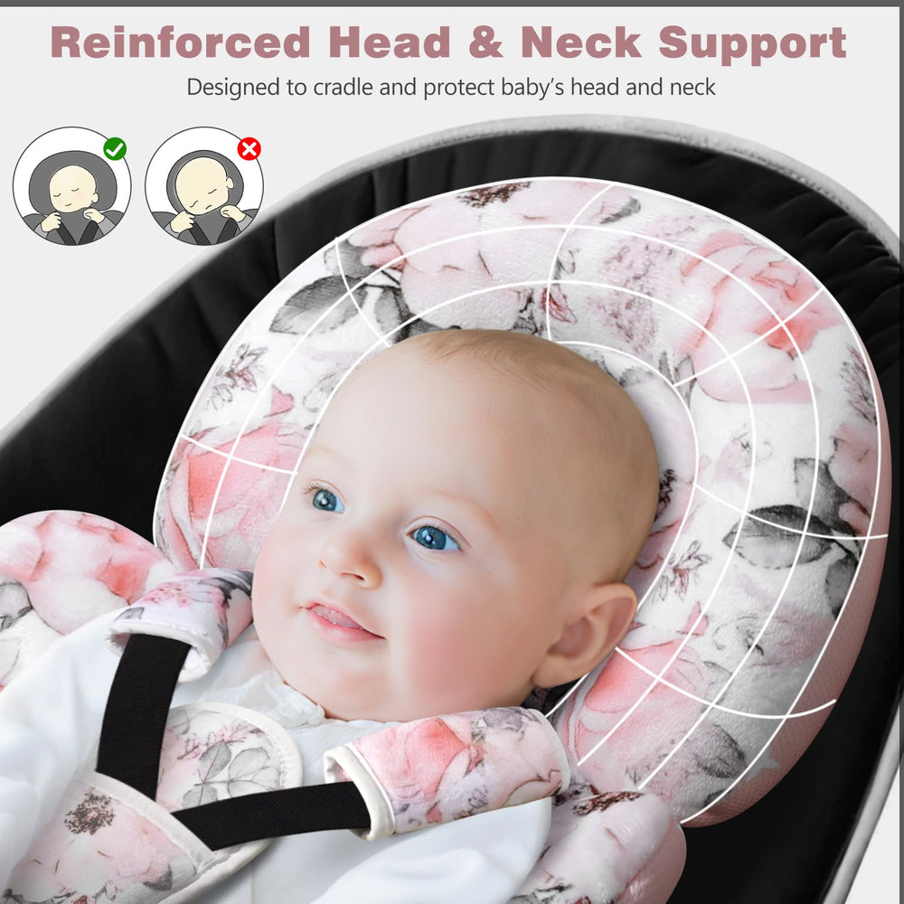 RosyLCG newborn head support with reversible fleece and mesh