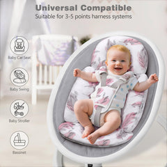 RosyLCG universal-fit insert works with Graco and 4moms strollers and seats.
