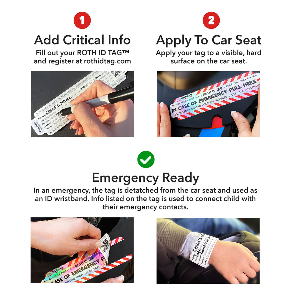 Roth ID Tag directions guide simple setup for families.
