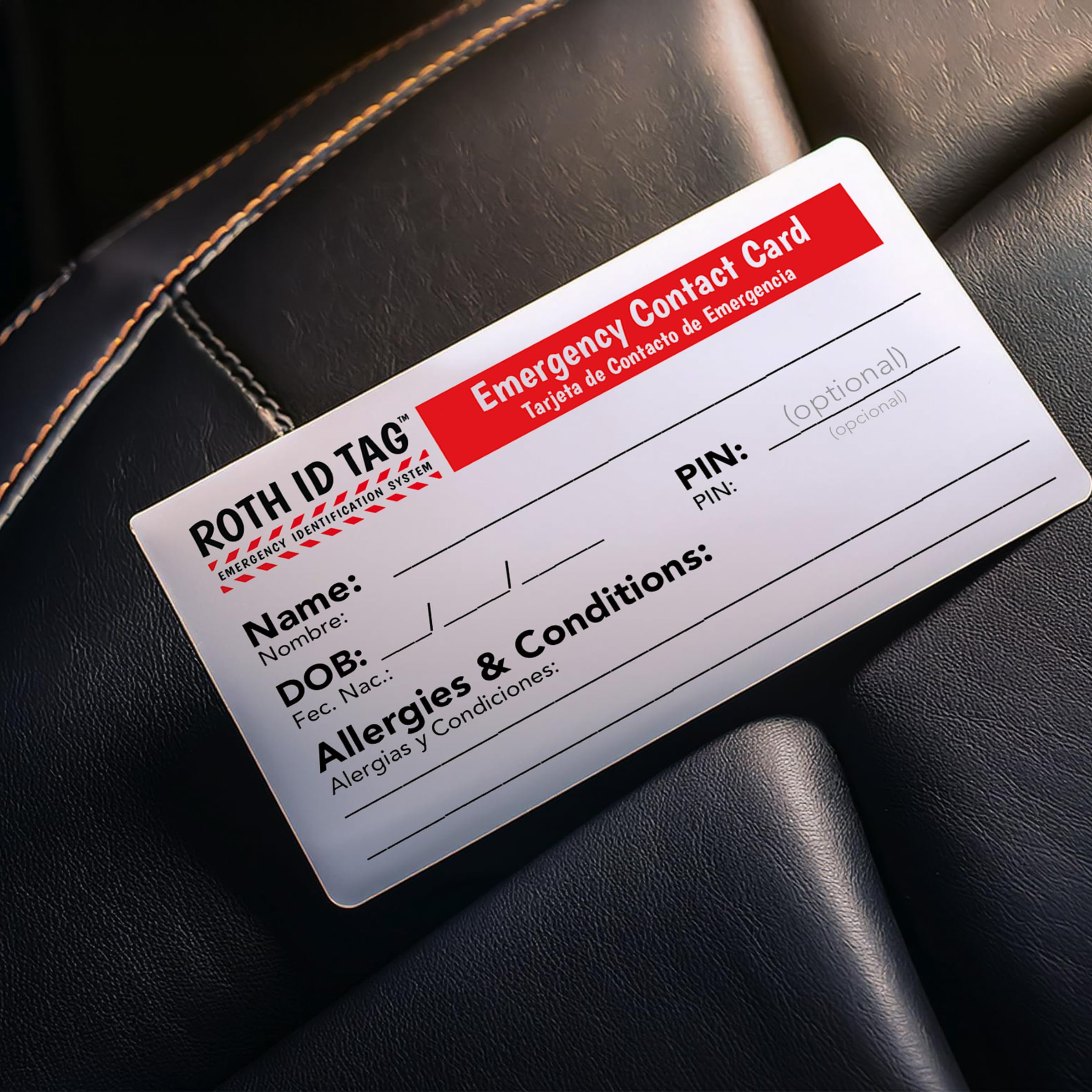Roth ID Tag kit supports outings with strollers and walkers.