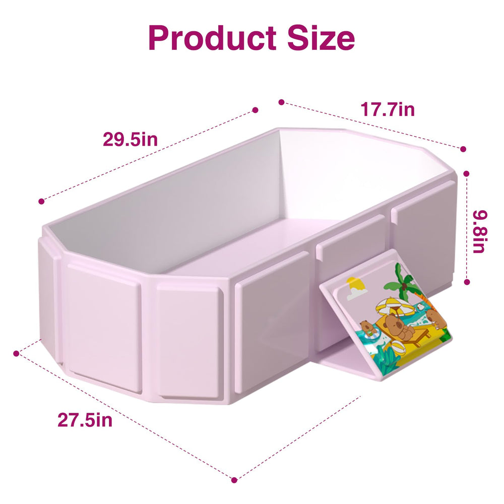 ROUSKY folded bath tub keeps storage minimal
