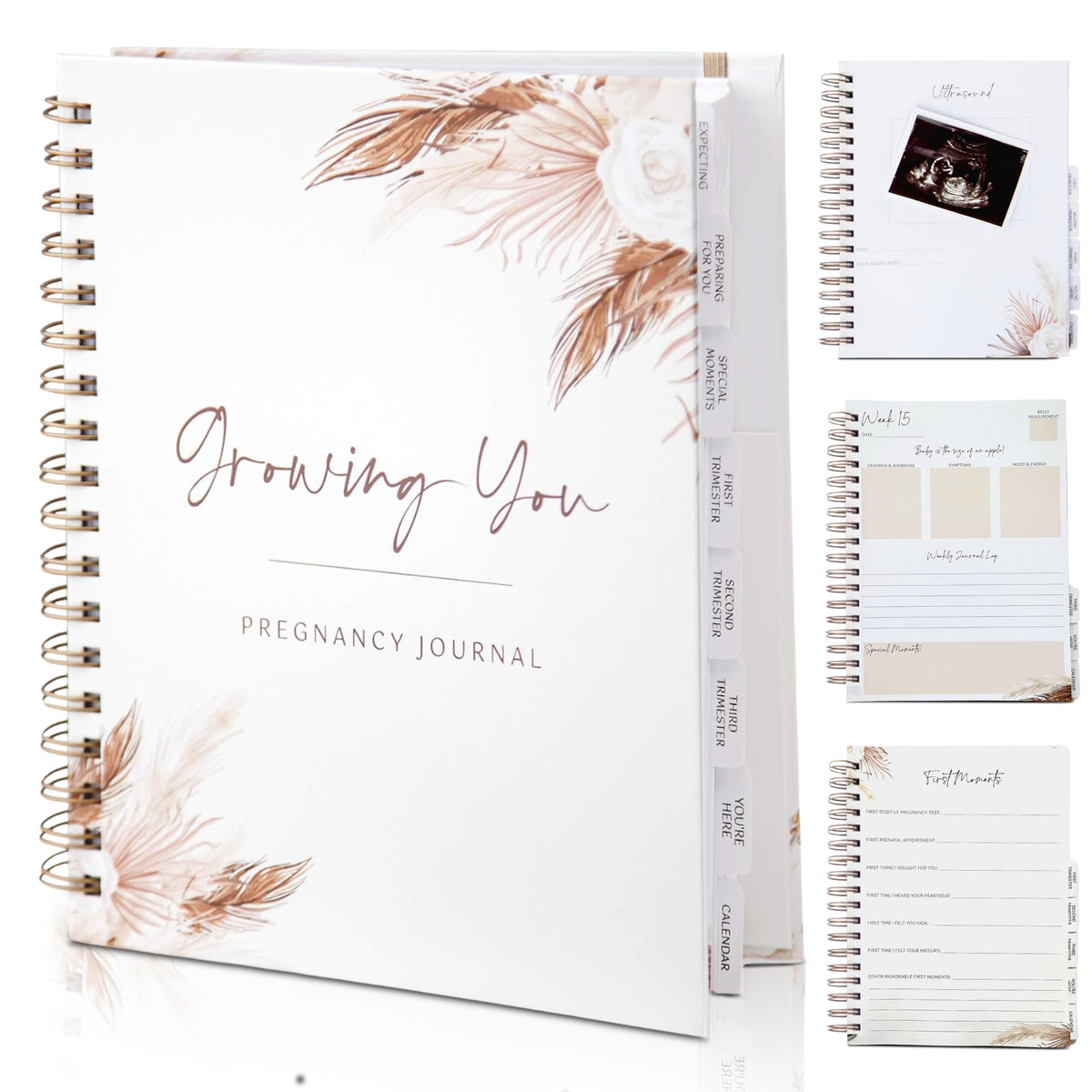 Roux & Lou Keepsake Pregnancy Journal cover with boho design for treasured memories