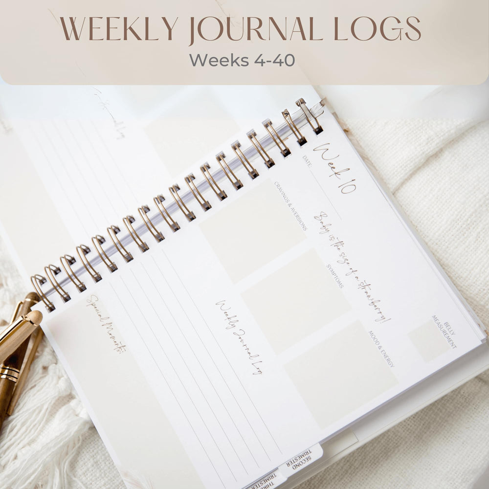 Roux & Lou Keepsake Pregnancy Journal spine highlighting durability