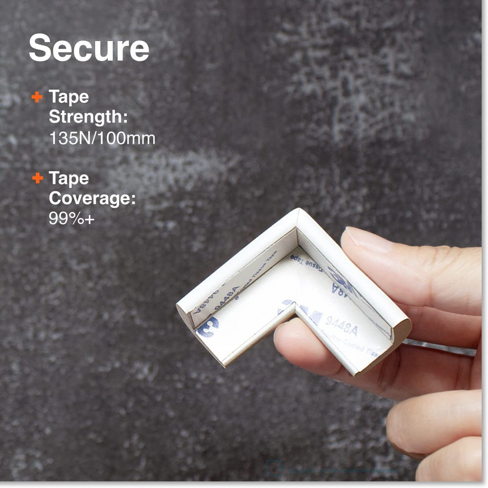 Roving Cove 3M adhesive tape secures edge guards quickly.