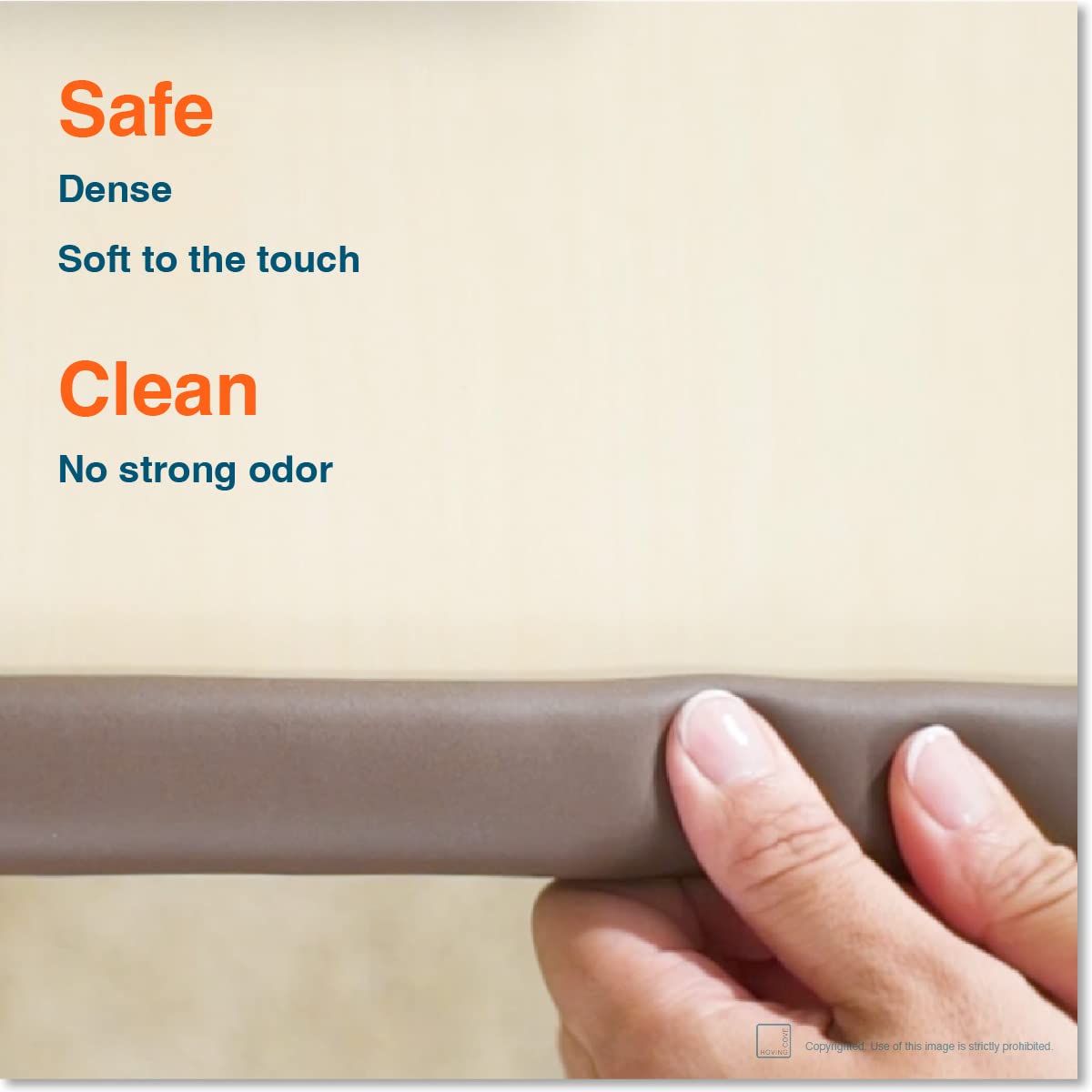 Edge protector attached with 3M tape for secure furniture adhesion