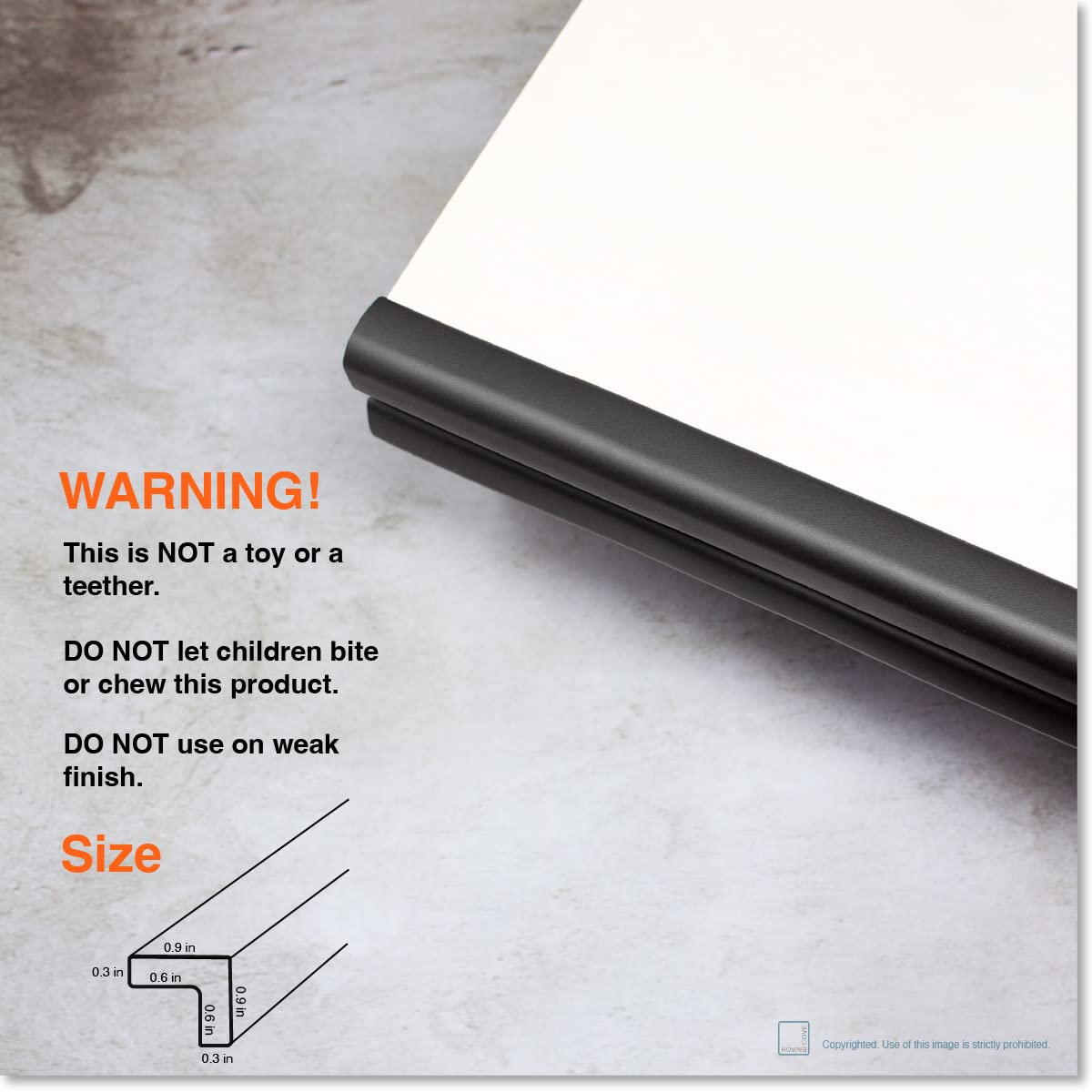 Roving Cove edge protector is BPA-free, phthalate-free, and flame-resistant.