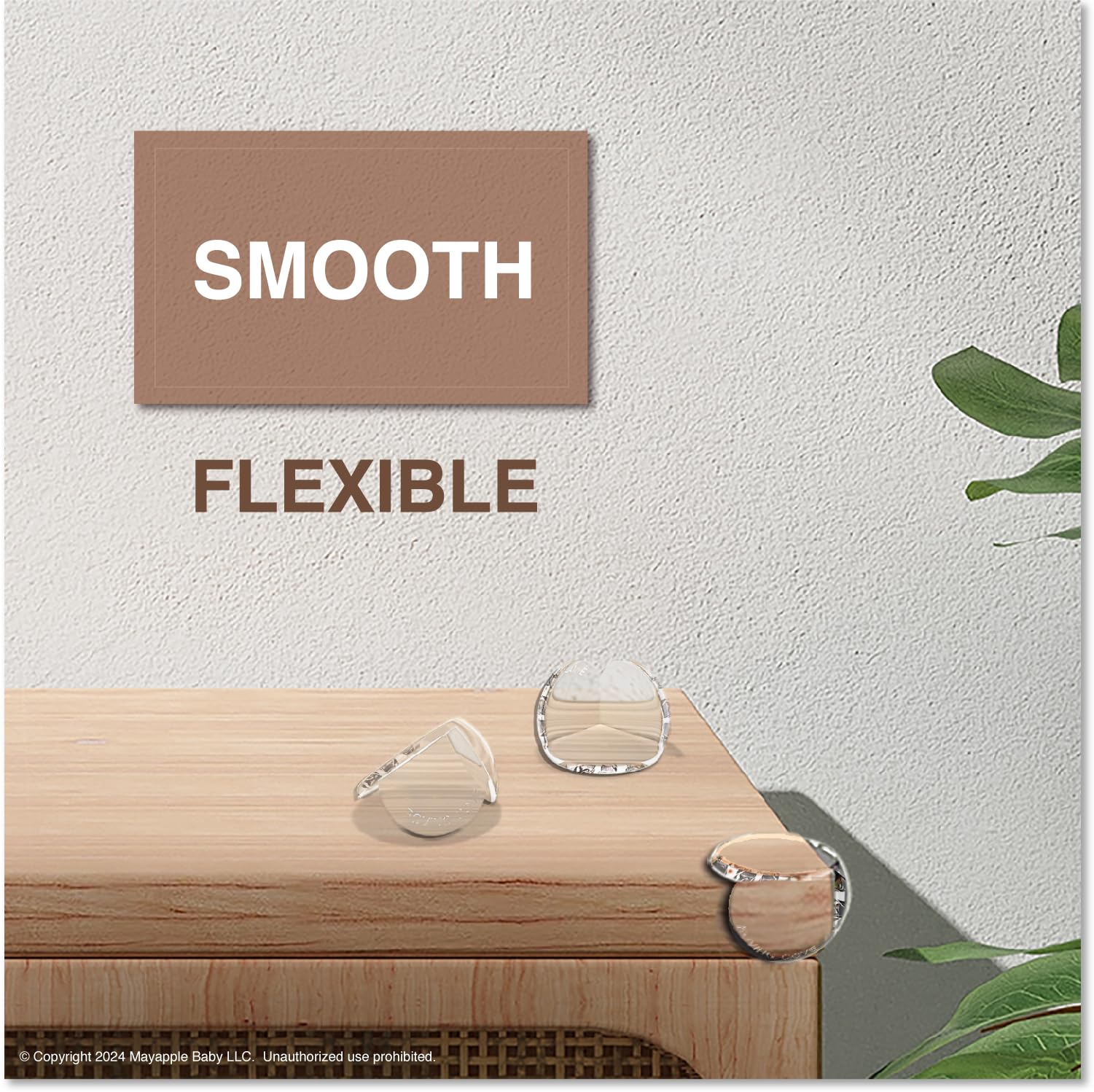 Roving Cove Transparent guards complement décor while protecting surfaces.