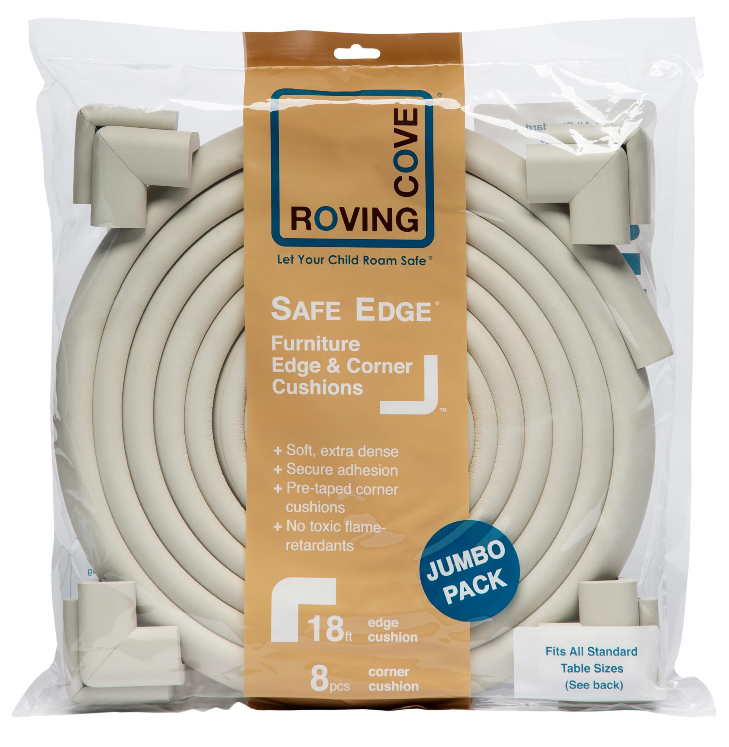 Roving Cove HeftyFit bumper set covers 20.4 feet of edges and corners