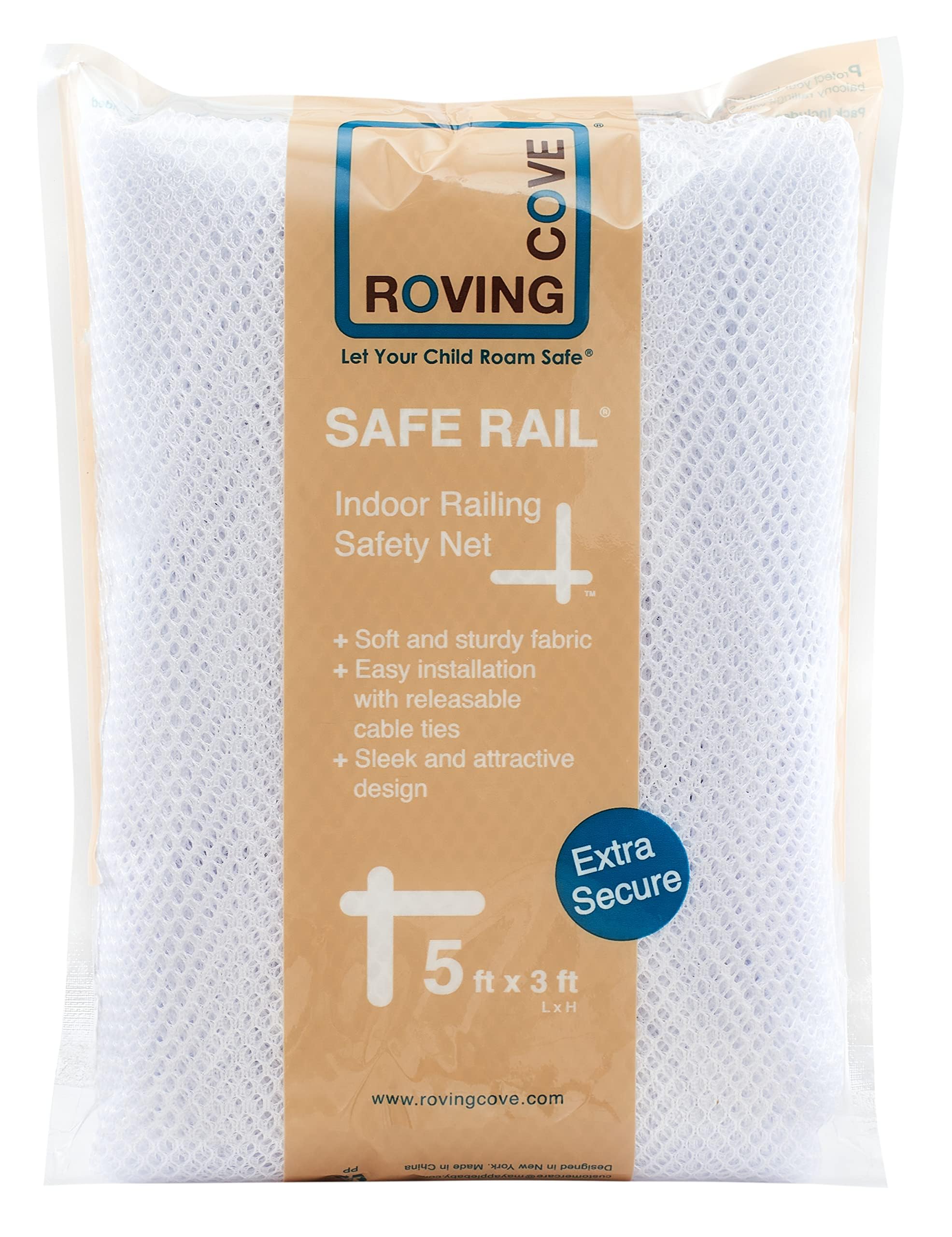 Roving Cove easy-clean net wipes clean with soap and sponge