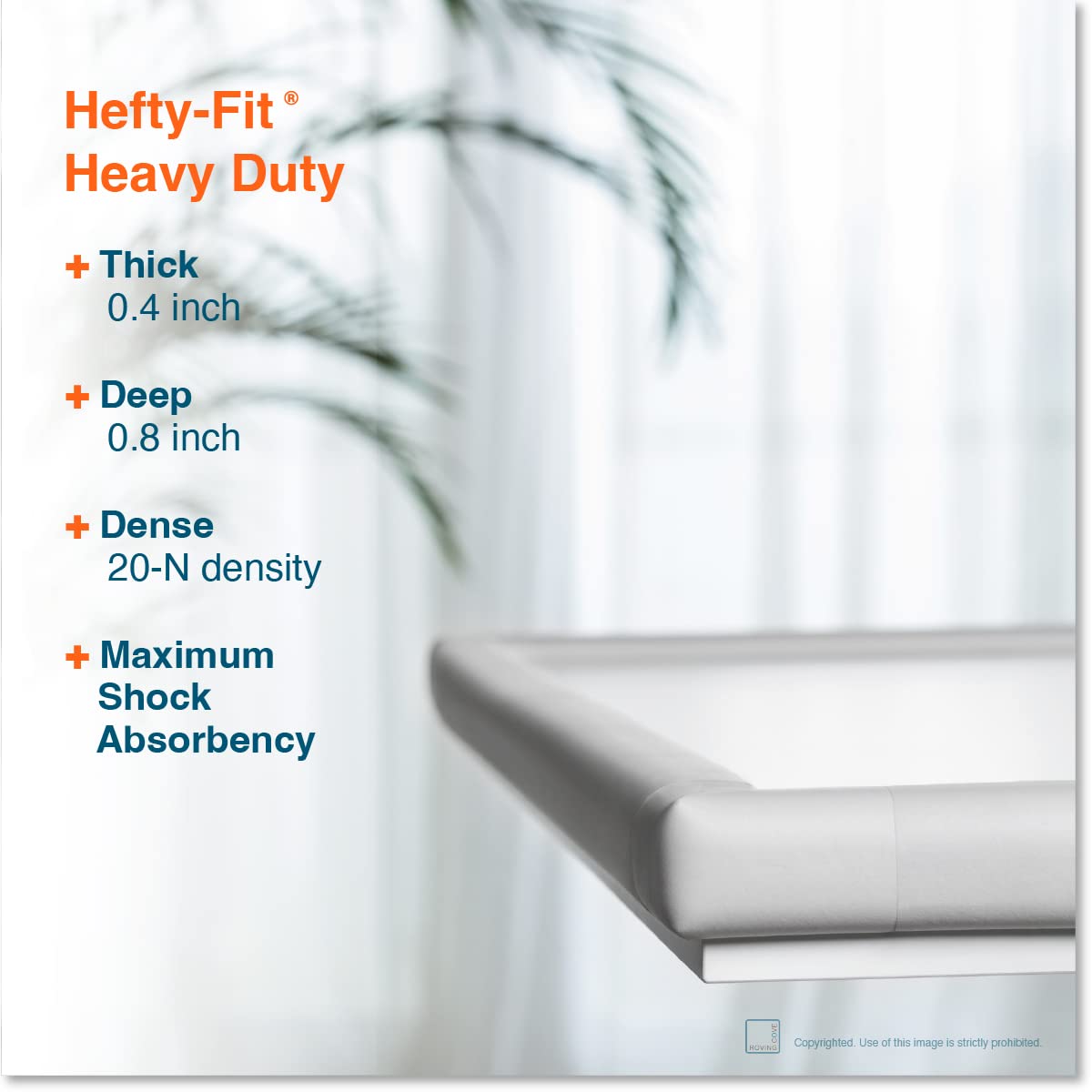 Roving Cove HeftyFit foam bumper cushions sharp edges safely