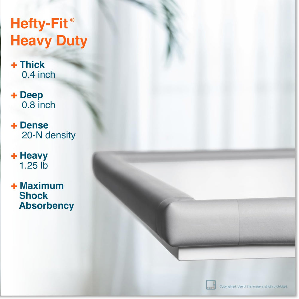 Roving Cove HeftyFit corner protector foam cushions a sharp corner