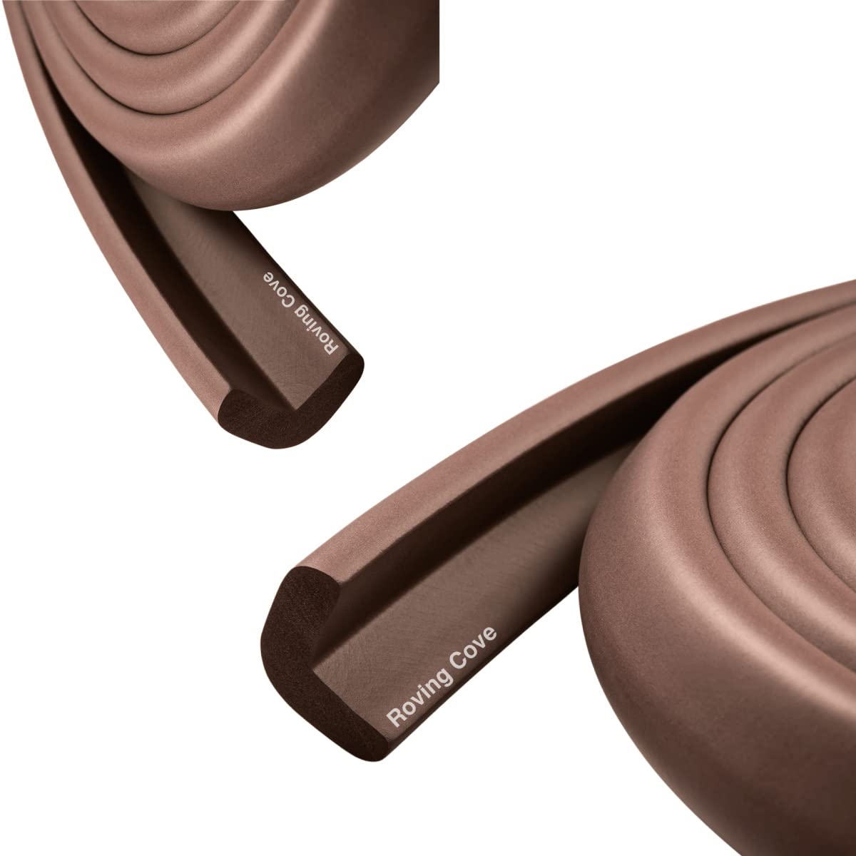Roving Cove HeftyFit edge protector close-up cushions sharp corners for safety.