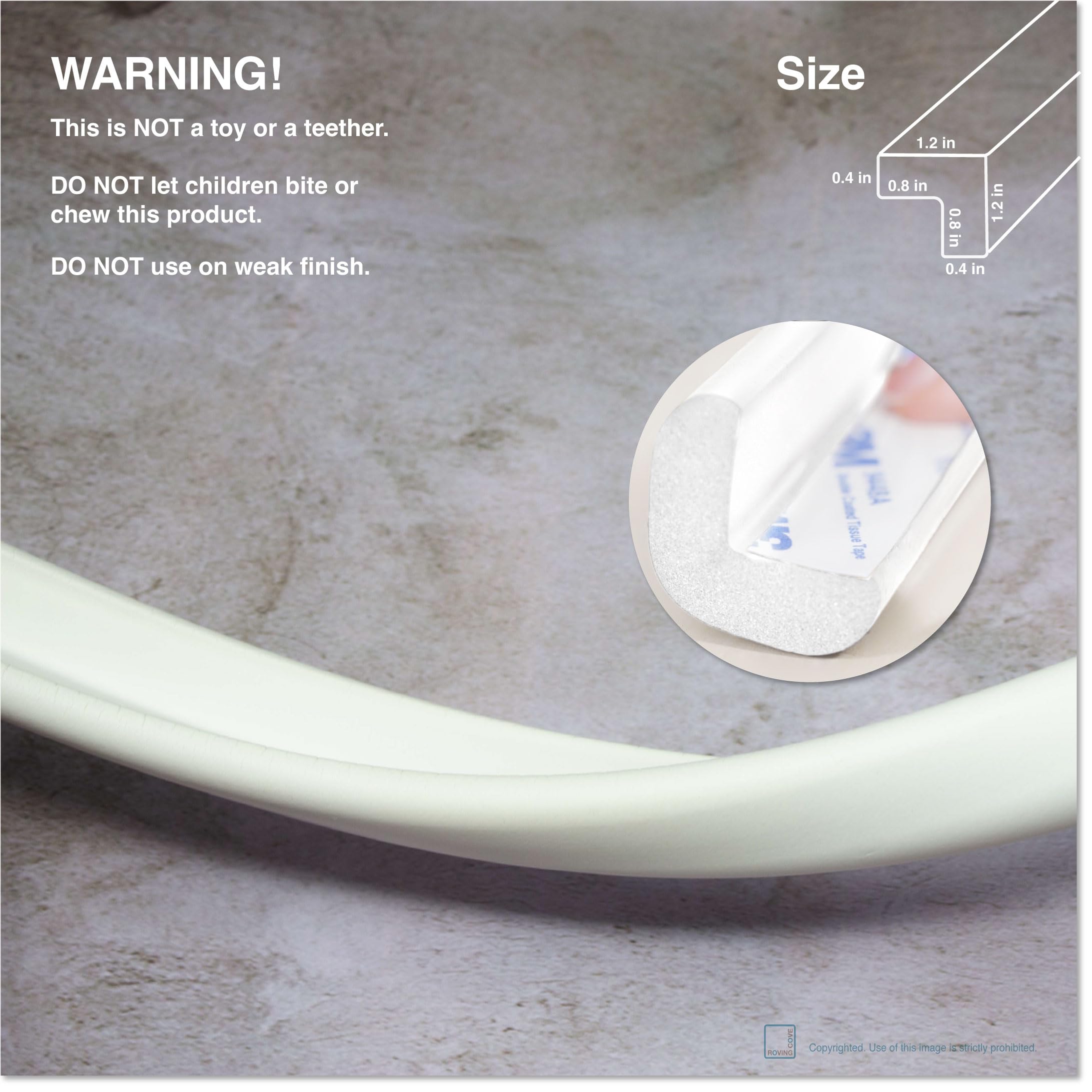 Easy installation with peel-and-stick appeal on furniture edges
