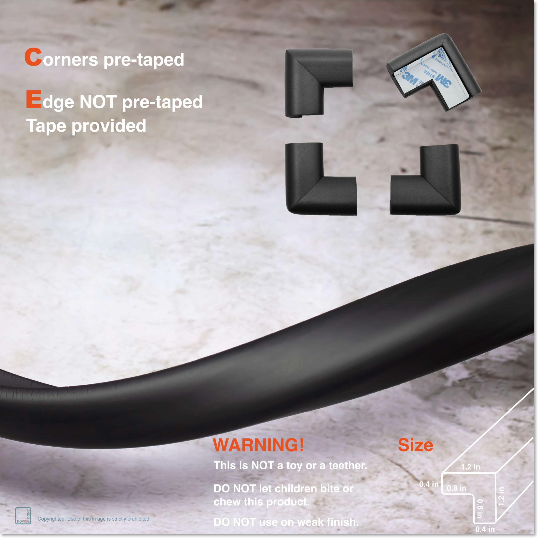Onyx black finish blends with dark furniture for seamless protection.