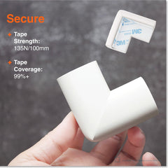 Roving Cove HeftyFit oyster white corner protector blends with light furniture