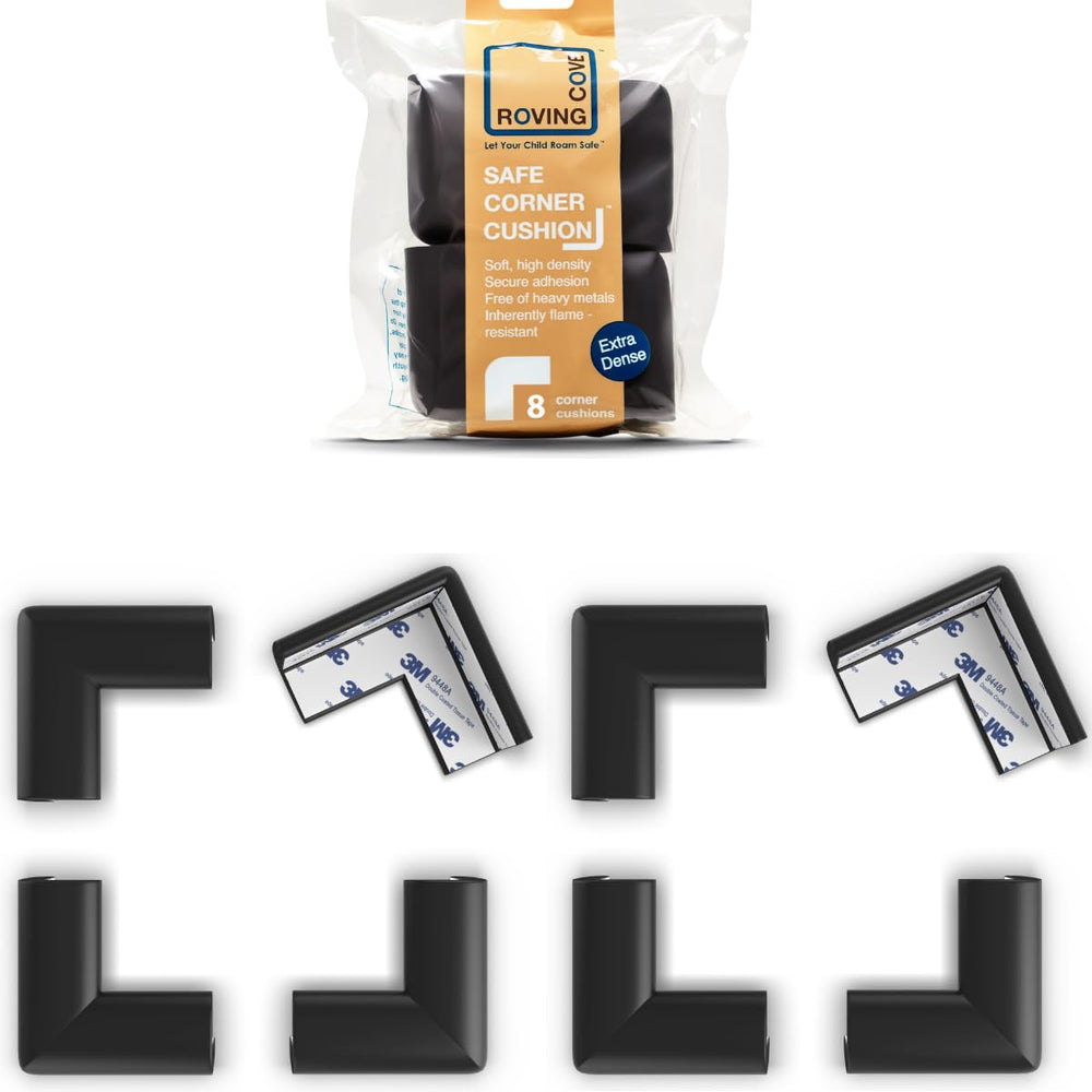 Roving Cove Slim-Fit Corner Protector shields nursery furniture from sharp edges.