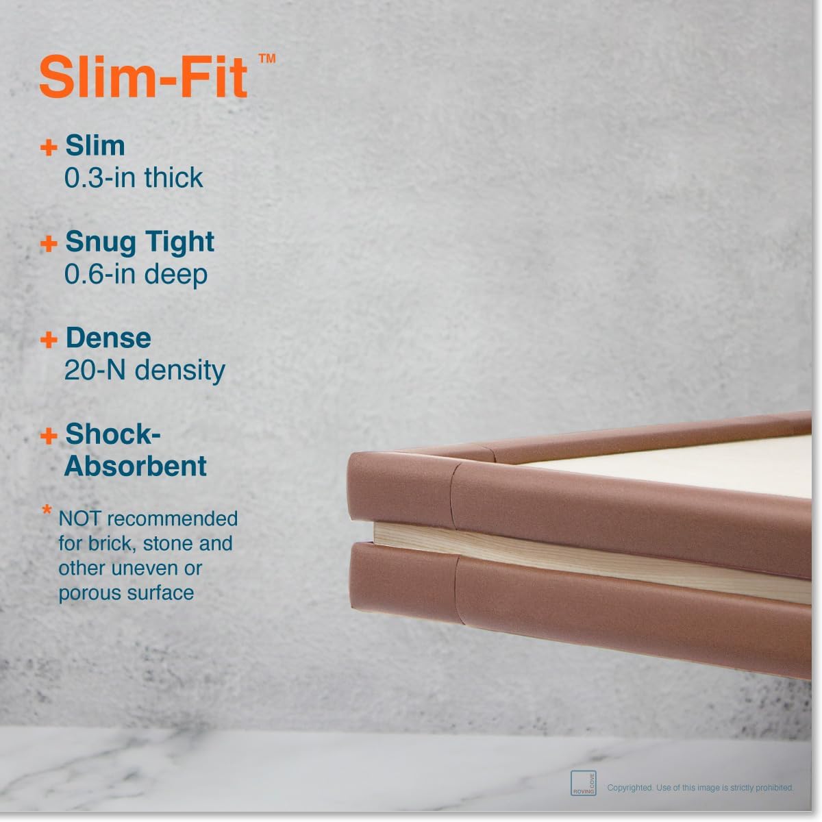 Roving Cove Slim-Fit Edge Protector corner guards soften table corners for child-friendly rooms.