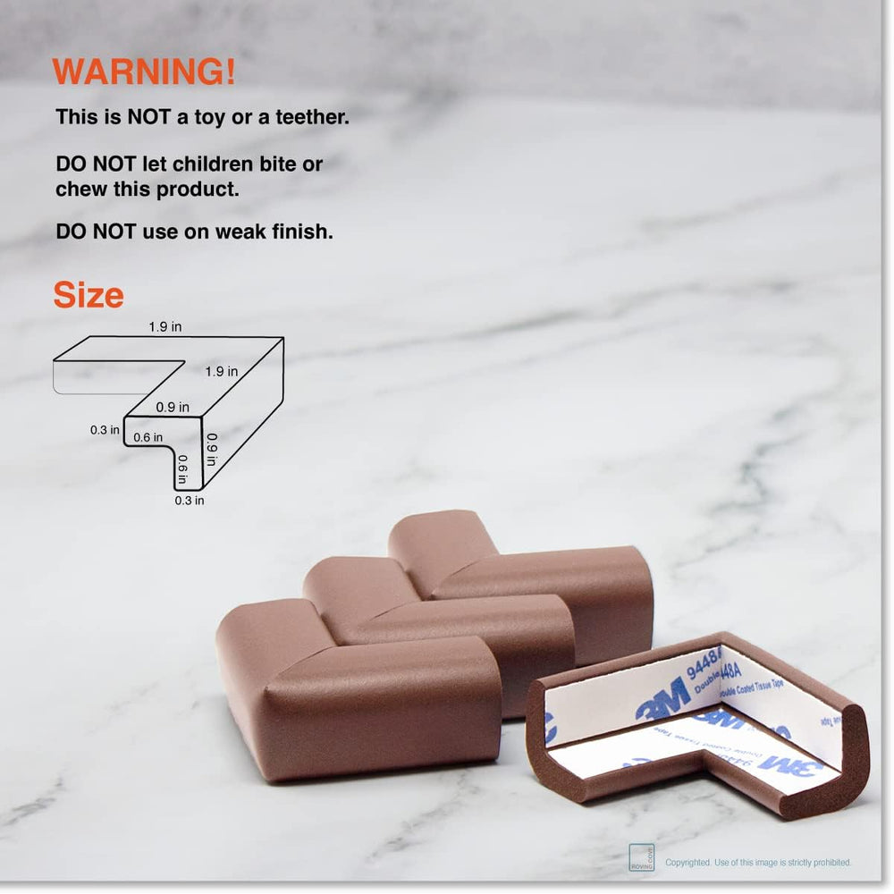 Roving Cove Slim-Fit Edge Protector dense-foam cushions absorb impact effectively.