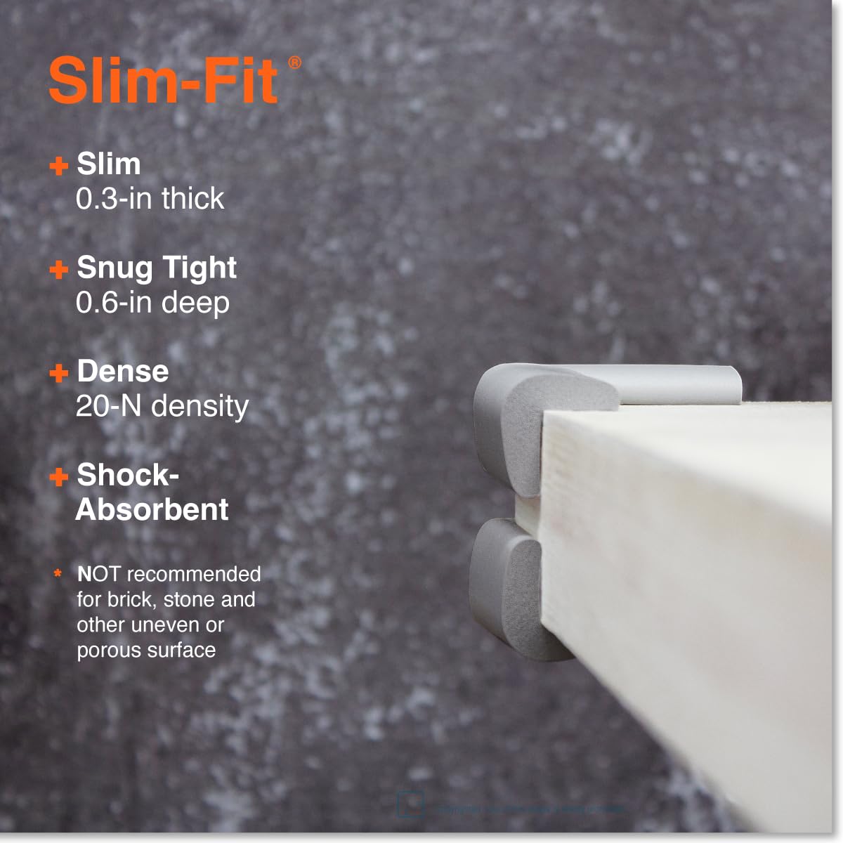 Roving Cove Slimfit dense foam cushions corners, reducing impact during play.