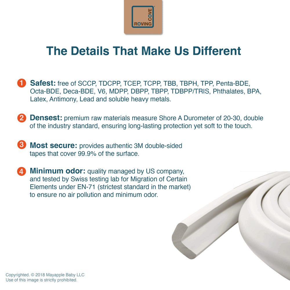 Protects walls and corners in living spaces with durable edge protection.